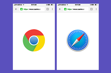 Mobile Web Browsers supported for casino games