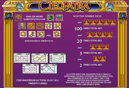 Cleopatra Free Spins